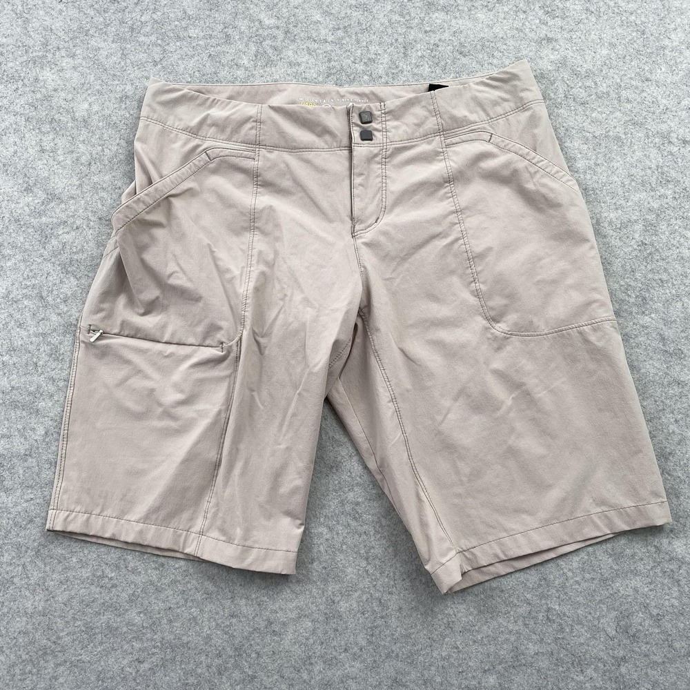 Mountain Hardwear Cargo Shorts Womens 12 (30x11) Beige Nylon Stretch Hiking